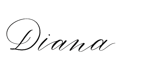Berlin-Kalligraphie Signatur von Diana